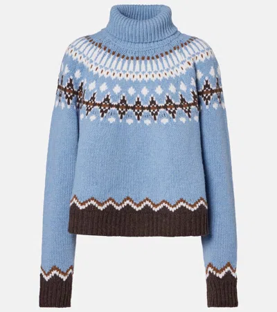 Alanui Sweet Winter Virgin Wool Sweater In Blue