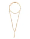 Alanui Tassel Detail Crochet Necklace In Neutrals