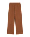 Alanui Cashmere And Silk Blend Trousers In Brown