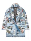 Alanui Tex-hawaii Roundtrip Fringed Tapestry Cardigan In Multi