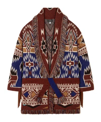 Alanui The Amazing Journey Cardigan In Brown