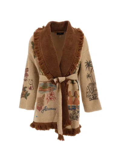 Alanui The Decade Cardigan In Blue