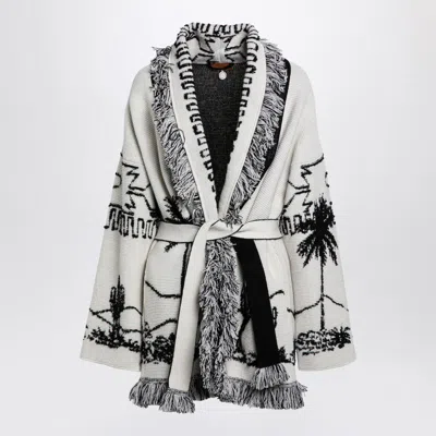 Alanui The Desert Road Fringed Cardigan In White
