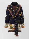 Alanui The Little Prince Long Cardigan With Fringe In Blue