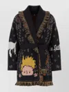 Alanui Embroidered Wool The Little Prince Cardigan In Black