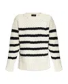 Alanui The Mariner Striped Wool Jumper In White