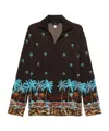 Alanui Wool Cardigan With Embroidered Palm Tree In Black