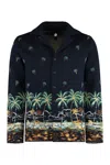 Alanui The Tale Of A Hawaiian Virgin Wool Overshirt In Blue