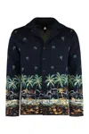 Alanui The Tale Of A Hawaiian Virgin Wool Overshirt In Blue