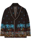 Alanui Embroidered Wool Tale Of A Hawaiian Cardigan In Braun