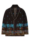 Alanui Cardigan Tale Of A Hawaiian In Lana Ricamata Uomo In Brown