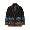 Alanui Cardigan Tale Of A Hawaiian In Lana Ricamata Uomo In Brown