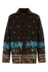 Alanui Wool Cardigan With Embroidered Palm Tree