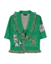 Alanui Toddler Girl Cardigan Green Size 6 Virgin Wool In Green