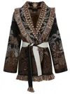 Alanui Jungle Toile De Jouy Cardigan Black-peca