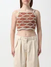 Alanui Haua Mahal Crochet-knit Top In Yellow Cream