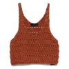 Alanui Lurex Tank Top In Orange