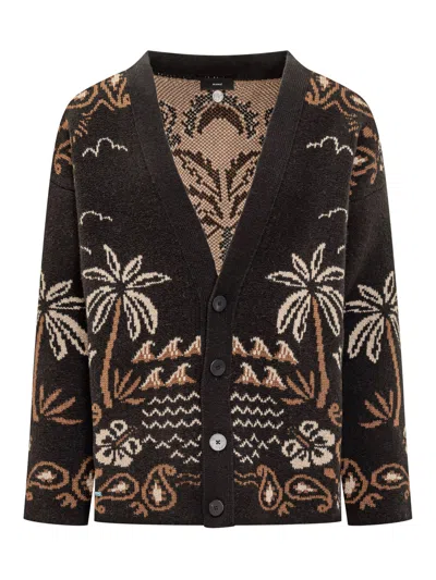 Alanui Tropical Motif Cardigan For Fw25 In Animal Print