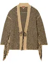 Alanui Tropical Shadow Cardigan In Yellow