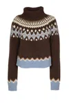 Alanui Embroidered Wool Turtleneck Sweater In Multicolor