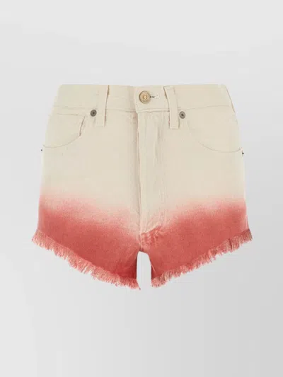 Alanui Two-tone Denim Shorts In Multi