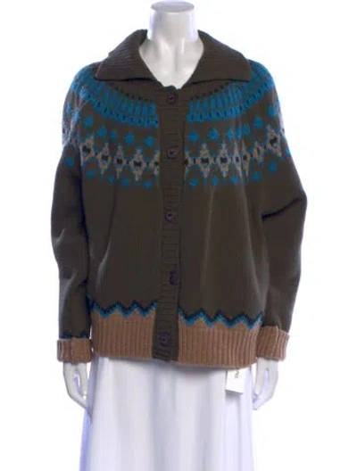 Pre-owned Alanui Virgin Wool Printed Sweater In Multi