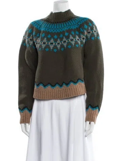 Pre-owned Alanui Virgin Wool Printed Sweater In Multicolor