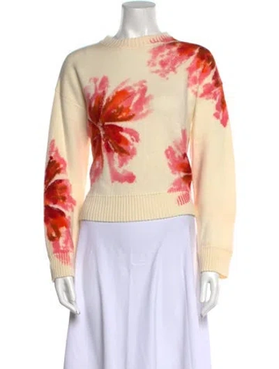 Pre-owned Alanui Virgin Wool Printed Sweater In Neutral