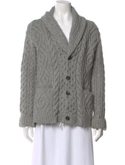Pre-owned Alanui Virgin Wool Sweater In Gray