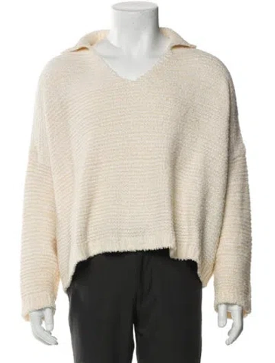 Pre-owned Alanui V-neck Long Sleeve Pullover In Neutral
