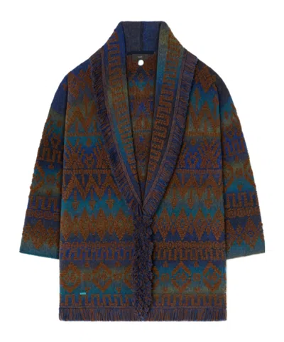 Alanui Western Beat Fringed Cardigan In Multi