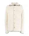 Alanui Whipstitch-detail Open-knit Cardigan In White
