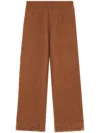 Alanui Cashmere And Silk Blend Trousers In Brown