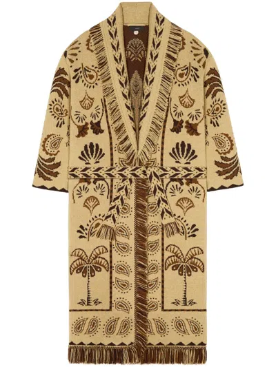 Alanui Wild Wonder Cardi-coat In Neutrals
