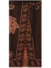 Alanui Wild Wonder Skirt In Braun
