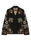 Alanui Glimpse Of Eden Wool And Silk Shirt In Black