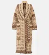 Alanui Wild Wonder Wool And Cotton Cardigan In Beige