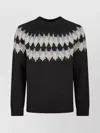 Alanui Regular Fit Multicolour Geometric Knit Sweater In Multi