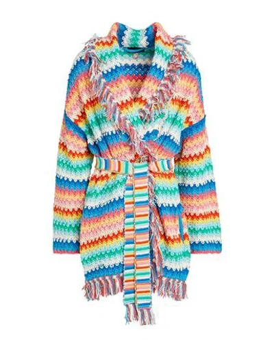 Alanui Woman Cardigan Azure Size S Cotton In Blue