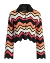 Alanui Kaleidoscopic Chevron Knitted Jacket In Black