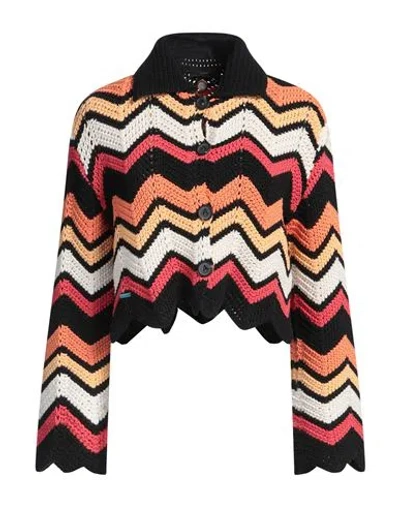 ALANUI ALANUI WOMAN CARDIGAN BLACK SIZE M COTTON, POLYAMIDE