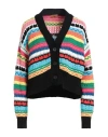 Alanui Woman Cardigan Black Size S Cotton In Multi