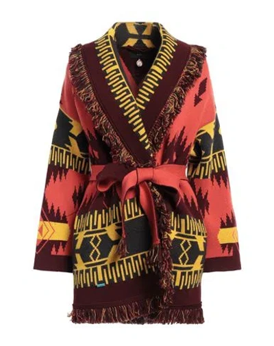 Alanui Woman Cardigan Burgundy Size M Cashmere In Red