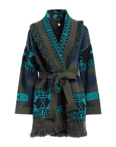Alanui Woman Cardigan Navy Blue Size M Cashmere In Navy Blue