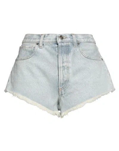Alanui Woman Denim Shorts Blue Size 28 Cotton