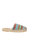Alanui Interwoven Stripe-pattern Slides In Blue