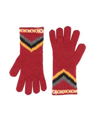 Alanui Woman Gloves Brick Red Size Onesize Wool