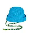 Alanui Woman Hat Azure Size Onesize Cotton, Acrylic In Blue