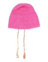 Alanui Woman Hat Fuchsia Size Onesize Cotton, Acrylic In Pink