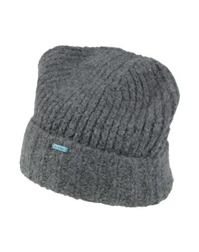 Alanui Woman Hat Grey Size Onesize Cashmere, Silk In Gray
